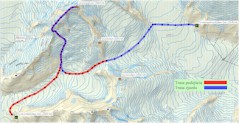 Mapa 3 etap wer. A: Konkordia Hutte - Gruneggfirn - Klein Grunegghorn (3787m) - Grünhornlucke pass - Finsteraarhorn hut (3 048 m) Mapa 3 etap wer. A: Konkordia Hutte - Gruneggfirn - Klein Grunegghorn (3787m) - Grünhornlucke pass - Finsteraarhorn hut (3 048 m)